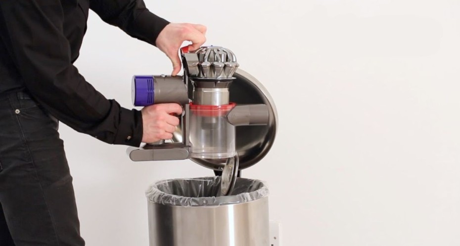Как почистить контейнер беспроводного пылесоса Dyson?