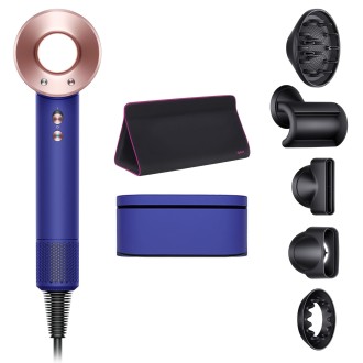 Фен Dyson Supersonic HD08 (Vinca blue и Rosé) с 5 насадками в чехле