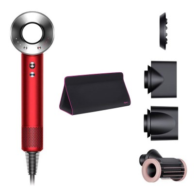 Фен Dyson Supersonic HD15 (Красный) с 4 насадками в чехле