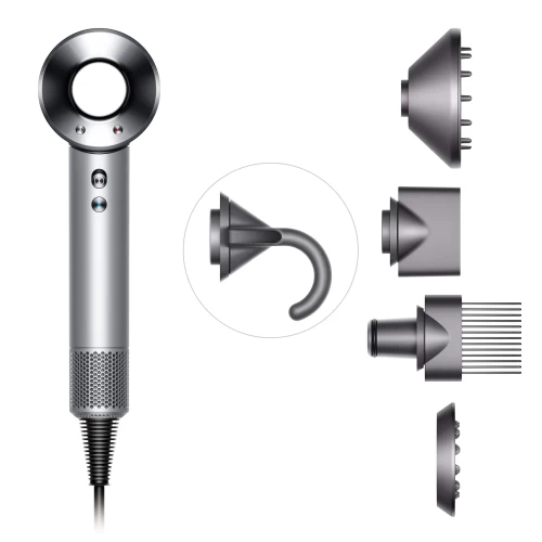 Фен Dyson Supersonic (белый) с 5 насадками