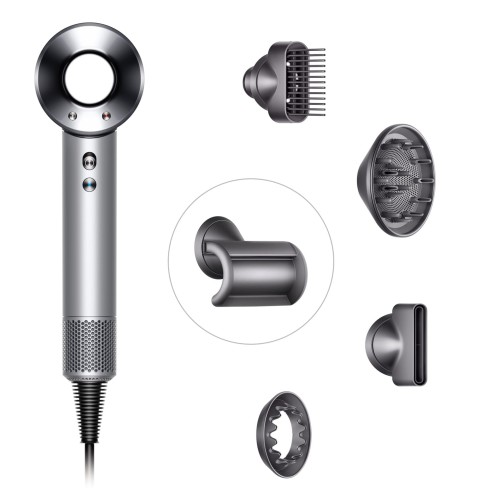 Фен Dyson Supersonic HD07 (белый) с 5 насадками и дорожным чехлом